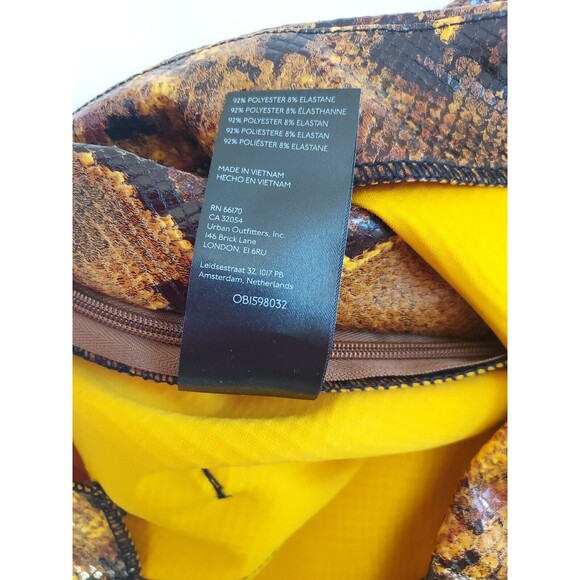 NWOT Urban Outfitters Leah Faux Leather Python Snake Print Pants Size US 4 - Picture 4 of 9